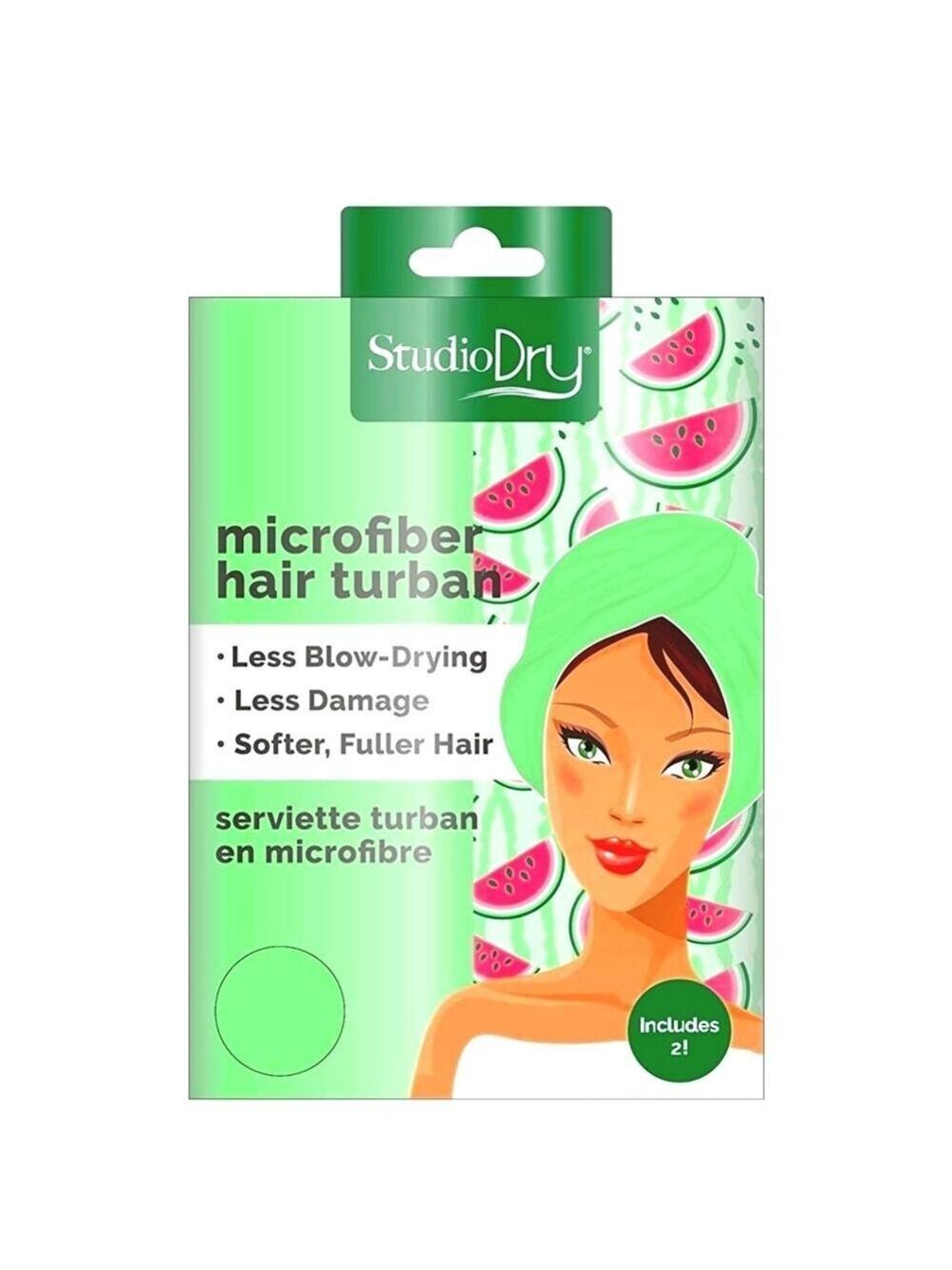 NEW MICROFIBER HAIR TURBANS GREEN WATERMELON